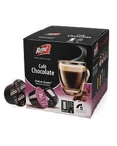 Caf&eacute; Ren&eacute; Chocolate Caf&eacute; package and capsule for Dolce Gusto
