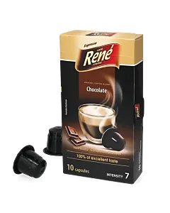 Caf&Atilde;&copy; Ren&Atilde;&copy; Chocolate package and capsule for Nespresso&Acirc;&reg;