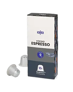 Kaffekapslen Espresso Strong Premium package and pod for Nespresso
