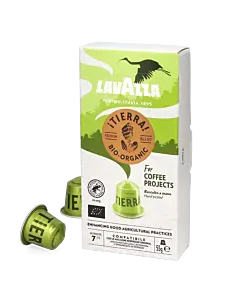 Lavazza Tierra For Planet package and capsule for Nespresso
