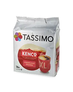 Kenco Americano Grande XL package and capsule for Tassimo