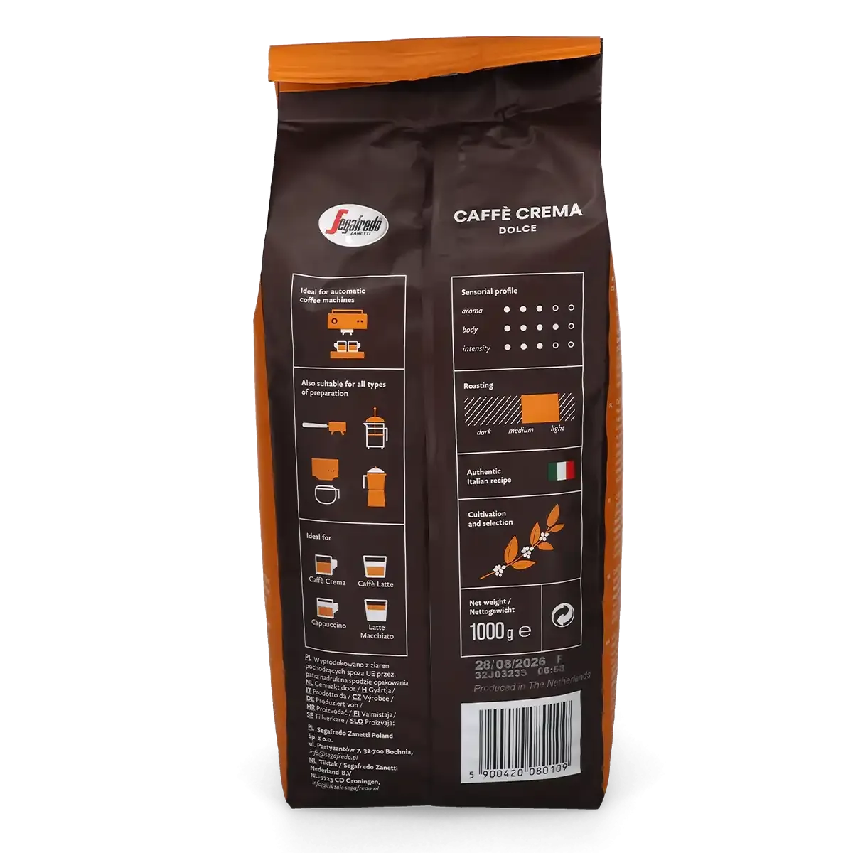 Segafredo\u0020Caff\u00E8\u0020Crema\u0020Dolce\u00A0\u0020\u0020