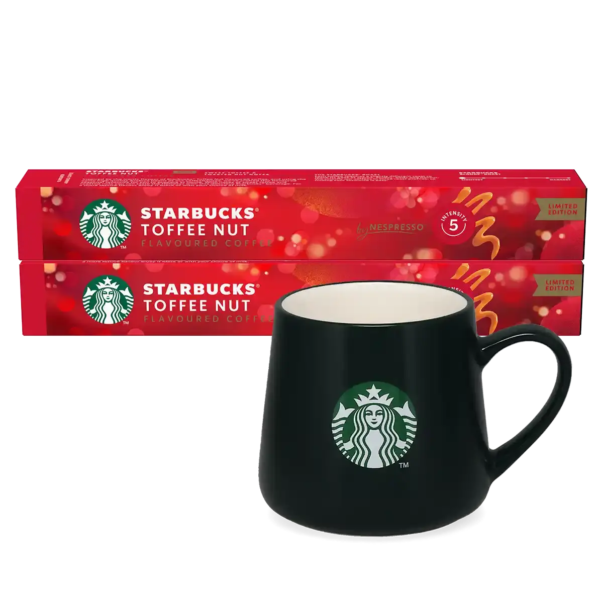 Pacote Toffee Nut + caneca verde-escura